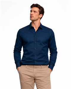 2763 - Camisa Entallada Poplin C/ Lycra